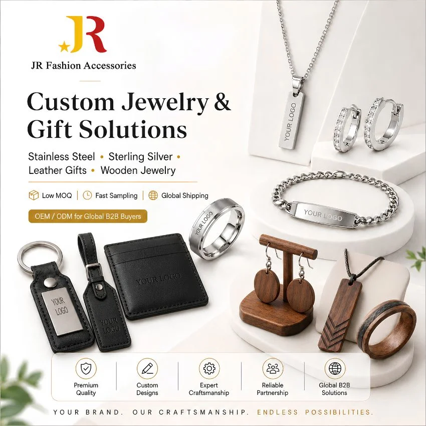 B2B OEM maßgeschneiderte Schmuck- & Unternehmensgeschenk-Lösungen. Herstellung von markierten Stahl-, Silber-, Leder- & Holzaccessoires.