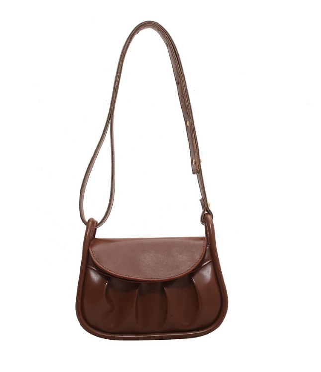 A stylish soft brown PU leather cross body bag with a long strap, model JRP-027, offered by JR Fashion Accessories.