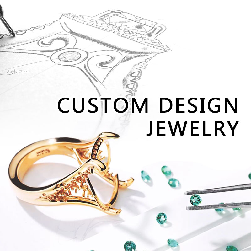 Custom gold ring design process at JR Fashion Accessories, showcasing a unique ring with green gemstones for our bespoke jewelry collection.