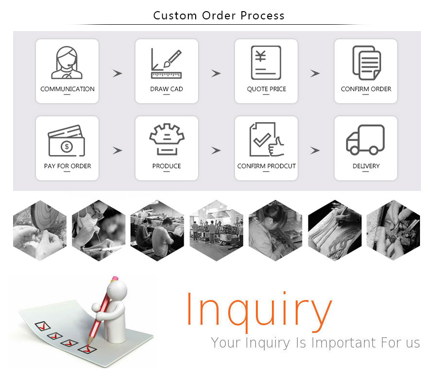Infographic detailing the 8-step custom jewelry OEM/ODM order process at JR Fashion Accessories, from communication to final delivery.