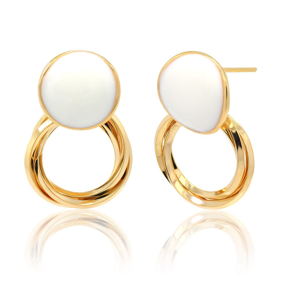 Earring Models Rounded Curved Round Stud Earrings In Enamel | Custom Jewelry Manufacturing ...
