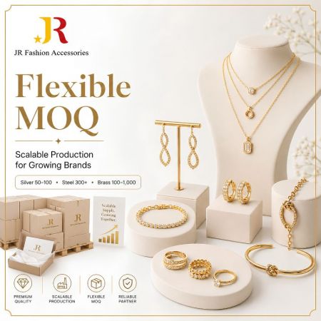 Produzione di gioielli personalizzati scalabile con MOQ flessibile per argento, acciaio inossidabile e ottone per supportare i marchi.