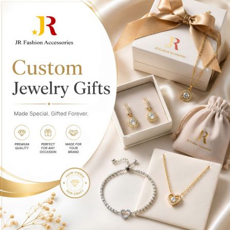Op maat gemaakte sieraden geschenken. - Premium op maat gemaakte sieraden geschenken, kettingen, oorbellen en B2B merkverpakkingen van JR Fashion Accessories.