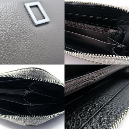 Close-up shot emphasizing the quality craftsmanship and texture of the leather wallet.