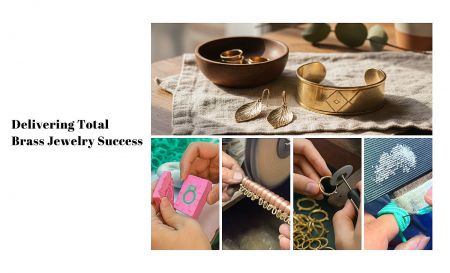 Custom Brass Jewelry Solutions for Global Brands - Expert craftsmanship in custom brass jewelry manufacturing by JR Fashion Accessories, showcasing a collection of finished pieces and tools.