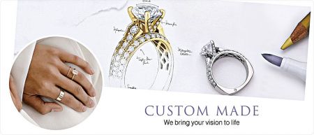 Procedura di produzione di gioielli personalizzati OEM/ODM - Una vista dettagliata del processo di design di gioielli personalizzati, che mostra vari design e schizzi di anelli di fidanzamento presso JR Fashion Accessories.