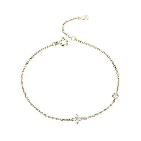 The complete set of five sterling silver four-leaf clover bracelets displayed together.