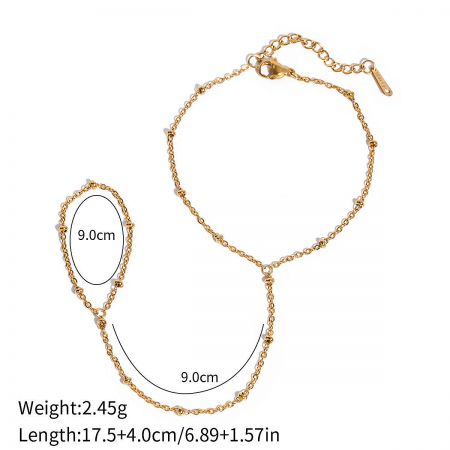 Product diagram showing the precise dimensions and weight of the bracelet for specification reference.