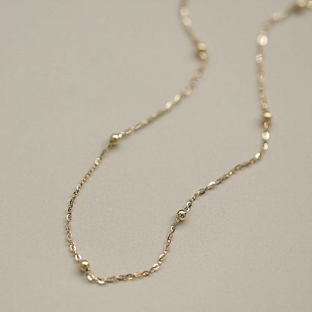 925 Sterling Silver 2.5mm Bead Chain Charm Bracelet - A delicate 925 sterling silver bead chain charm bracelet with a gold finish, shown on a clean white background.