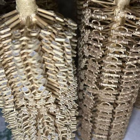 Finished gold chain necklaces showcasing the quality of the casting process.