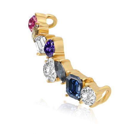 Alternative view of the Colorful Glass Shoe Charm, highlighting its quality craftsmanship and materials.