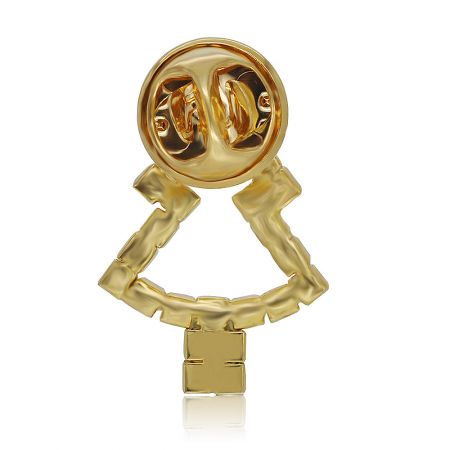 Detailed side view of the Rhinestone Christmas Tree Brooch Pin, showing the butterfly clutch closure.