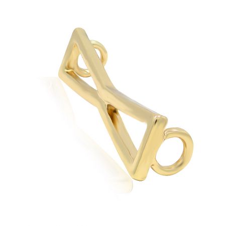 Side view of the Bow Shoe Charm, highlighting its attachment mechanism and build quality.