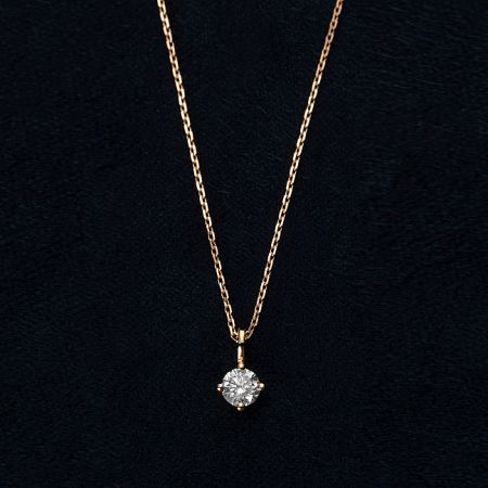 925 Silver 4-Prong Setting Solitaire Stone Pendant Necklace Set of 5 - A 925 sterling silver necklace with a gold finish, featuring a sparkling solitaire stone held in a classic four-prong setting.