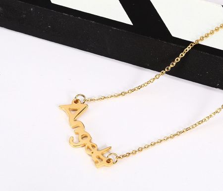 Example of a custom 'ZEX' initial pendant necklace.