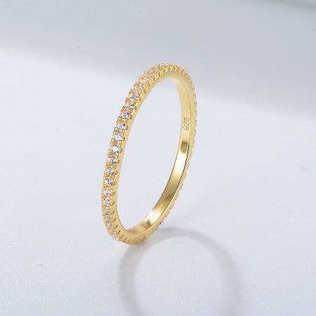 The delicate pavé CZ band ring, another piece from the wholesale set.