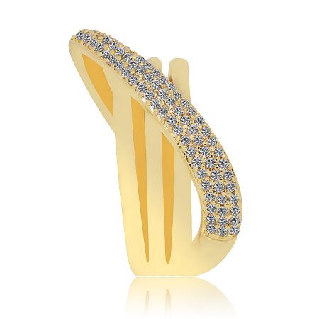 Detailed view of the Delicate CZ Wrap Ring's open wrap design, highlighting the fine craftsmanship.