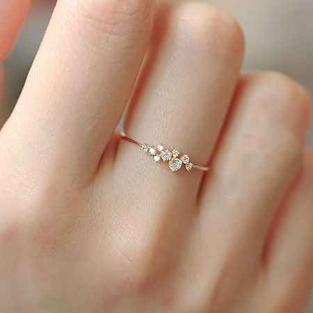 Gold-plated version of the minimalist starry dot ring.