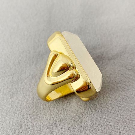 A unique U-shaped gold ring from the vintage collection.