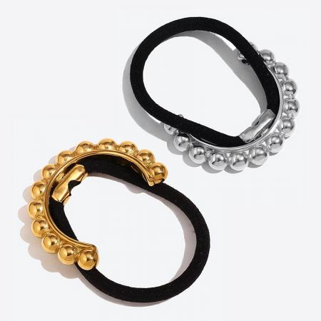 The stainless steel hair cuffs are available in both elegant gold and sleek silver finishes.