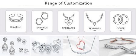 Cubic Zirconia Jewelry - A diverse collection of custom cubic zirconia jewelry by JR Fashion Accessories, including rings, earrings, and necklaces, highlighting the company's OEM/ODM manufacturing capabilities.