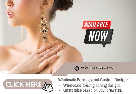 Wholesale Earrings & Custom Jewelry Manufacturer - A model showcasing a stylish large gold earring, representing JR Fashion Accessories' wholesale and custom earring design services.