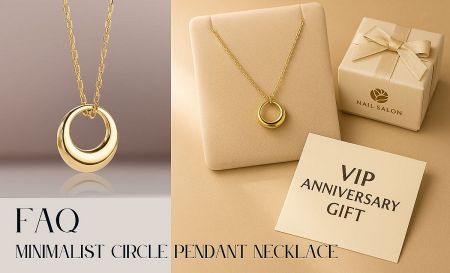 Lifestyle image of the minimalist circle pendant necklace set, ideal for VIP gifts.