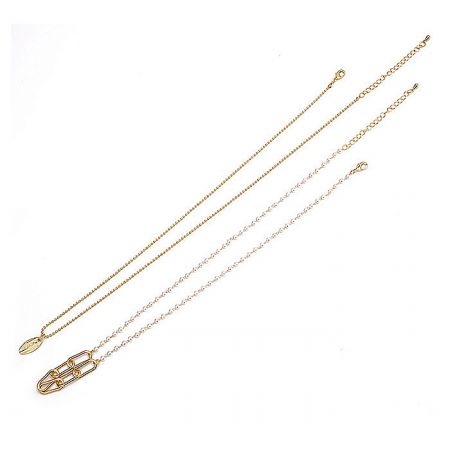 Custom and Wholesale Fashion Necklaces - A collection of fashion necklaces from JR Fashion Accessories, showcasing diverse styles with different metal finishes and unique pendants.
