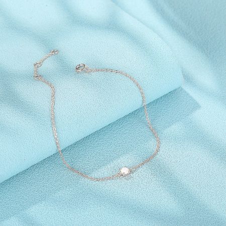 The silver finish version of the 925 sterling silver opal dangle bracelet.