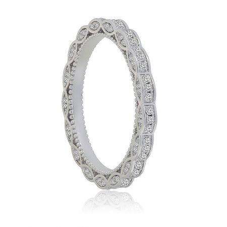 Full view of the Eternal Sparkle eternity ring with cubic zirconia.
