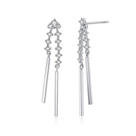 Close-up detail of the earring's post back closure, ensuring a secure and comfortable fit.