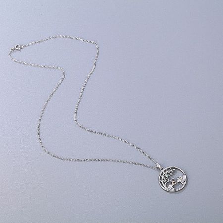 Another angle of the elephant pendant, highlighting its polished silver finish.