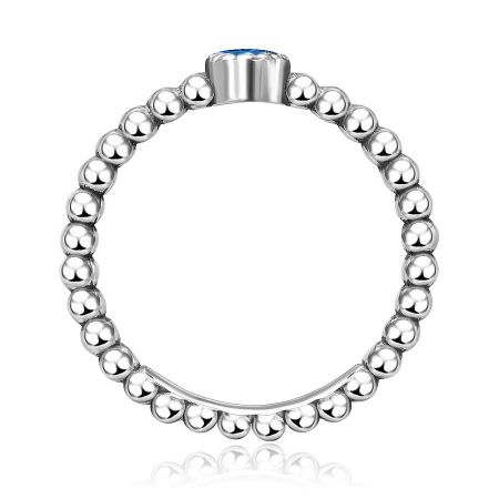 Detailed shot of the Turquoise Bubble Band Ring, showcasing the intricate beaded band design and polished finish.