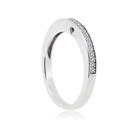 Side profile of the Birth Eternity Ring, showing the 2mm band width and polished finish.