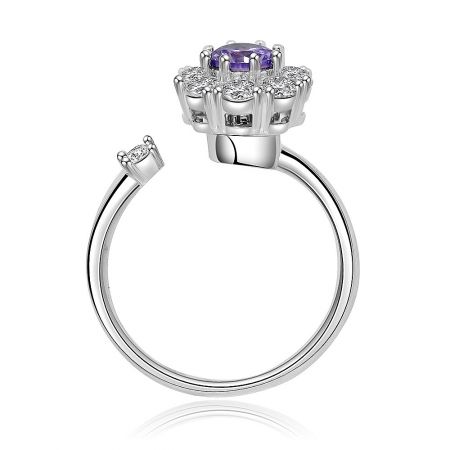 Angled top view of the adjustable floral ring