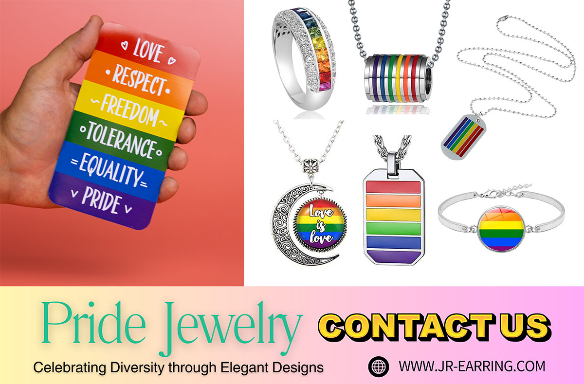 Una vivace collezione di gioielli a tema Pride di JR Fashion Accessories, con anelli, collane e braccialetti color arcobaleno che celebrano l'amore e l'uguaglianza.
