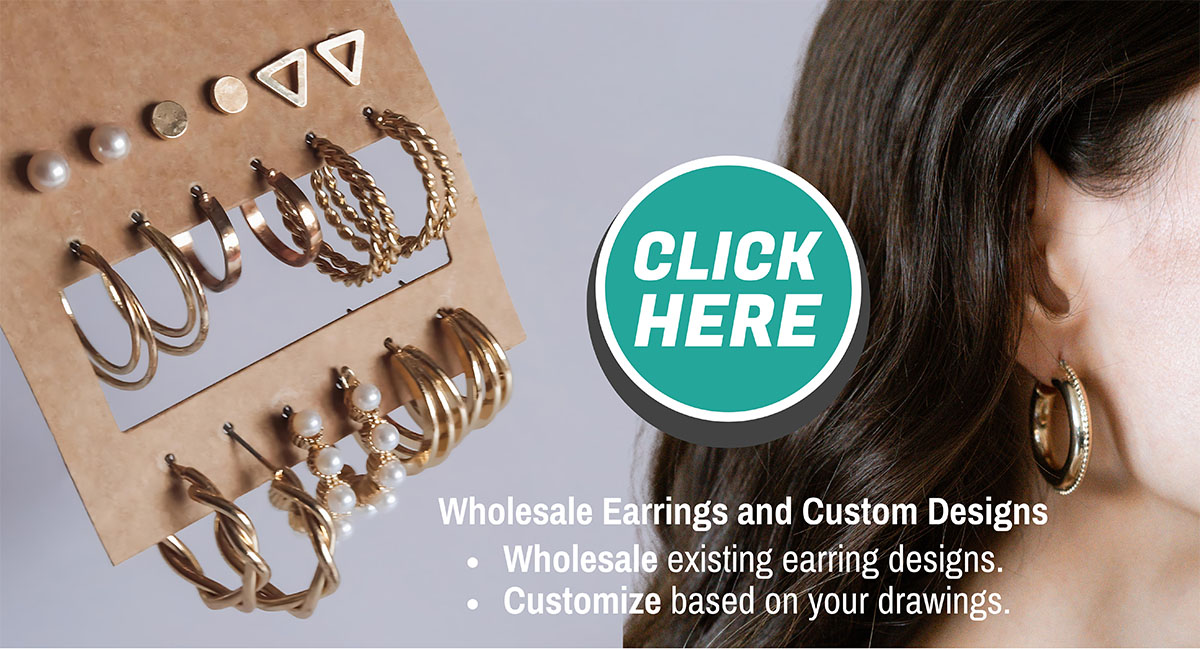 A collection of stylish wholesale hoop and huggie earrings offered by JR Fashion Accessories, available for custom design services.