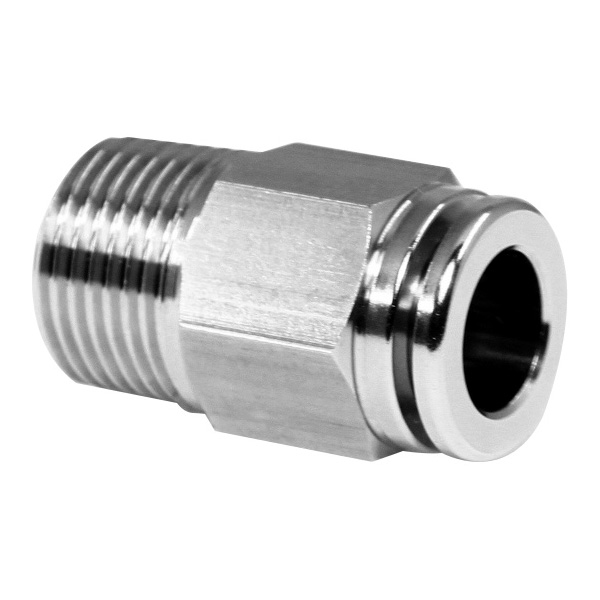 Stainless-steel Push-in Pneumatic Fittings Male Connectors - sus304 Push to  Connect Pneumatic Fitting, One Touch Pneumatic Fitting, sus316 Male (NPT/  PT) Connector for Pneumatic tubing