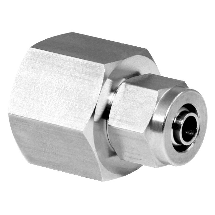 Female Adapter, 316SS, 3mm OD Tube Stub End x 1/4in. (F)BSPP (Gauge, RG  Gasket) - Female Adapter, 316SS, 3mm OD Tube Stub End x 1/4in. (F)BSPP  (Gauge, RG Gasket)