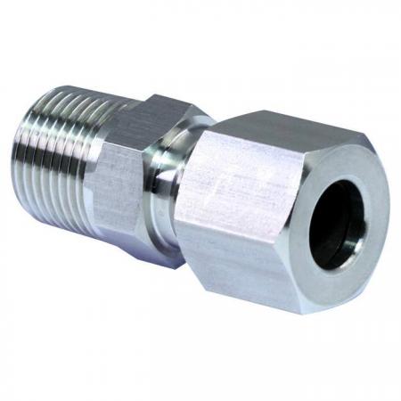 Conector macho de acero inoxidable para tubos de compresión de acero inoxidable - Conector macho de acero inoxidable para tubos de compresión.