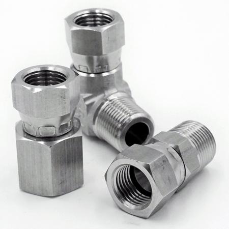 JIC 37° Swivel - JIC 37° Swivel fittings shows the shapes of Female Connector (Female JIC Swivel x Female PT/NPT), Male Elbow (Female JIC Swivel x Male PT / NPT), Male Connector (Female JIC Swivel x Male PT/NPT).