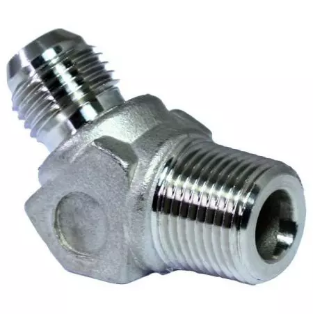 JIC 37° Flare Hydraulikfittings 45° männlicher Bogen (Druckguss) - JIC 37° 45-Grad männlicher Bogen wird durch Präzisionsdruckguss mit verlorener Form hergestellt.