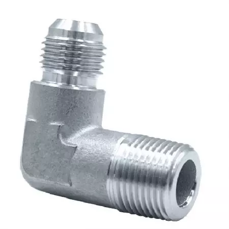 JIC 37° Flare Hydraulik-Fittings Männlicher Bogen (Feinguss) - JIC 37° Flare Männlicher Bogen kann auch durch Wachsausschmelzpräzisionsguss geformt werden.