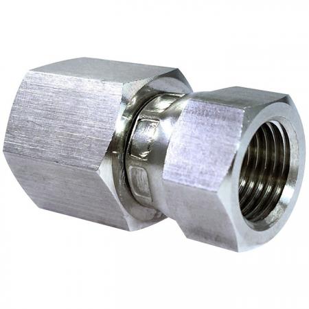 Conector hembra de ajuste giratorio JIC 37°. - Conector hembra de ajuste giratorio JIC 37°.