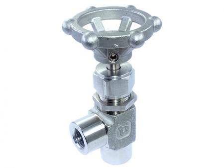 90-degree Female Needle Valve.