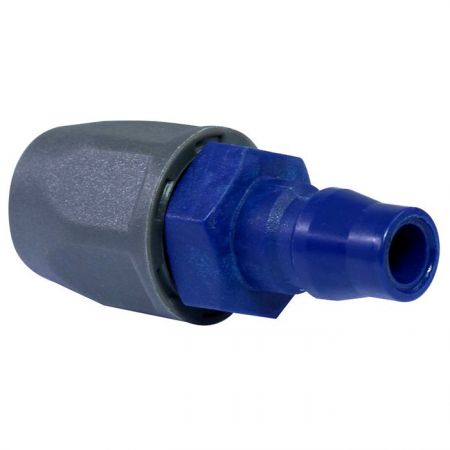 One Touch Quick Couplings PU Plug (Nylon66 + GF) - Also known as one-hand operation quick coupling, one-hand operation quick coupler, one-hand quick release coupling.