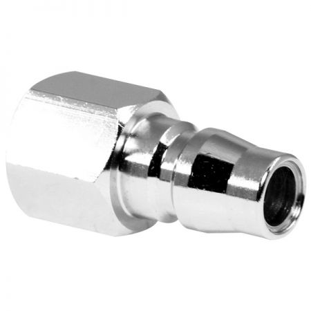 One Touch Quick Couplings Female Plug (SUS304 / SUS316) - Also known as one-hand operation quick coupling, one-hand operation quick coupler, one-hand quick release coupling.