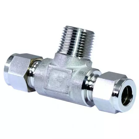 雙片喫入式三通中外牙 - 雙片喫入式三通中外牙接頭。