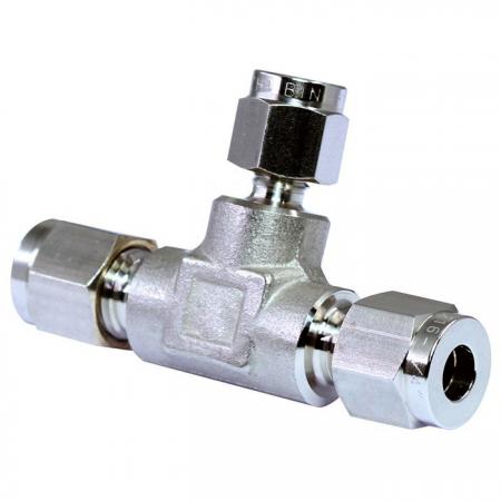 Tee de unión reductora de accesorios de tubo de acero inoxidable 316 - Accesorios de tubo de doble férula de acero inoxidable 316, tee de unión reductora.