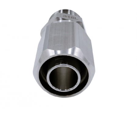 Stainless steel reusable hose fittings-Male JIC 37-degree.